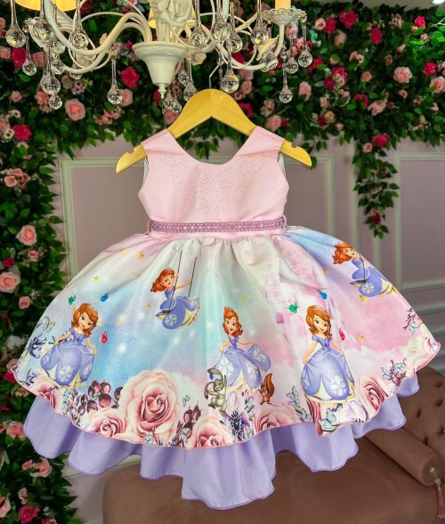 Vestido Princesa Belli Tematico Barbie Pink Glitter - Roupa  Infantil