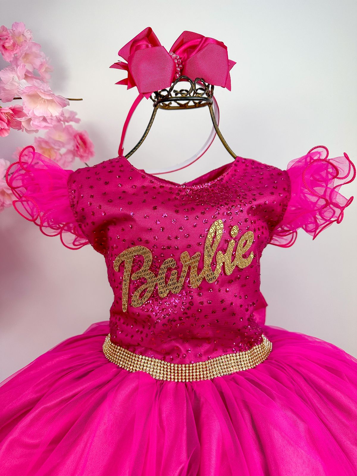 Vestido Princesa Belli Tematico Barbie Girls - Roupa Infantil